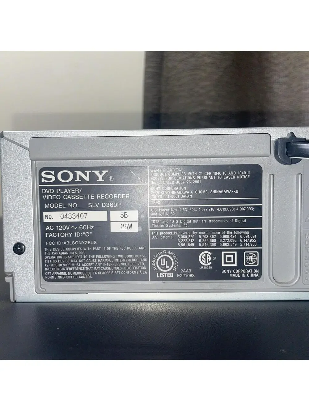 Sony SLV D360P DVD VHS Combo Player Recorder works SEE VIDEO hi-fi stereo